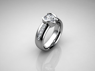 modern solitaire diamond engagement ring ri with accents