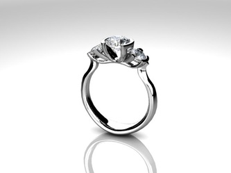 A Jour 3 stone diamond engagement ring ri